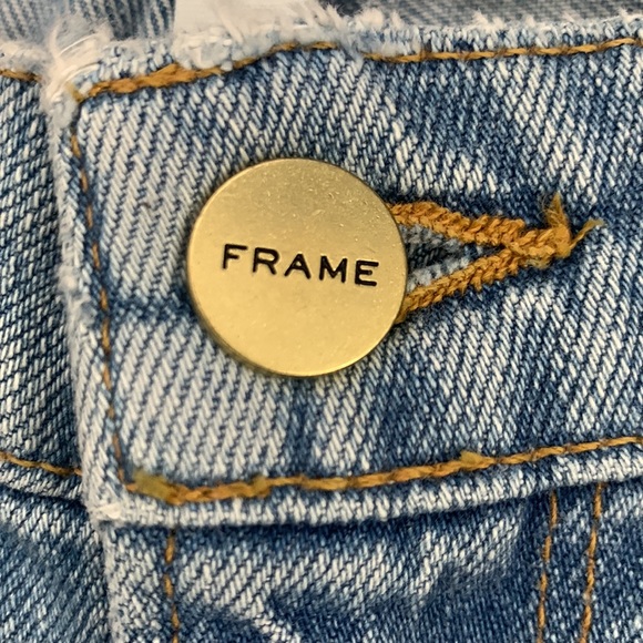 Frame Denim Women's Blue Le Grand Garçon Jeans Size 24 Distressed Light Wash - Picture 6 of 6